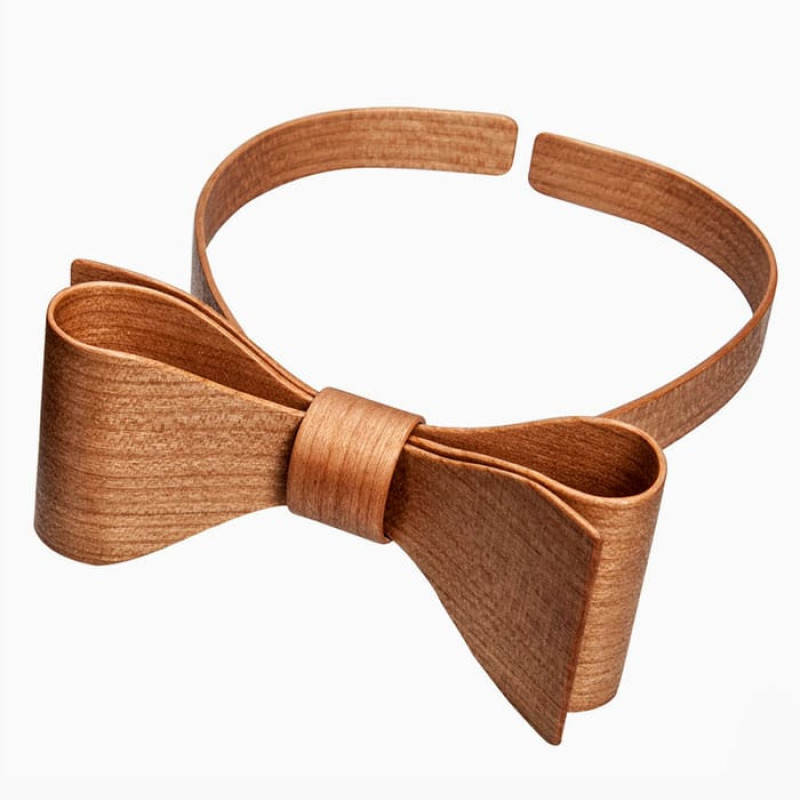 Wooden bow tie man